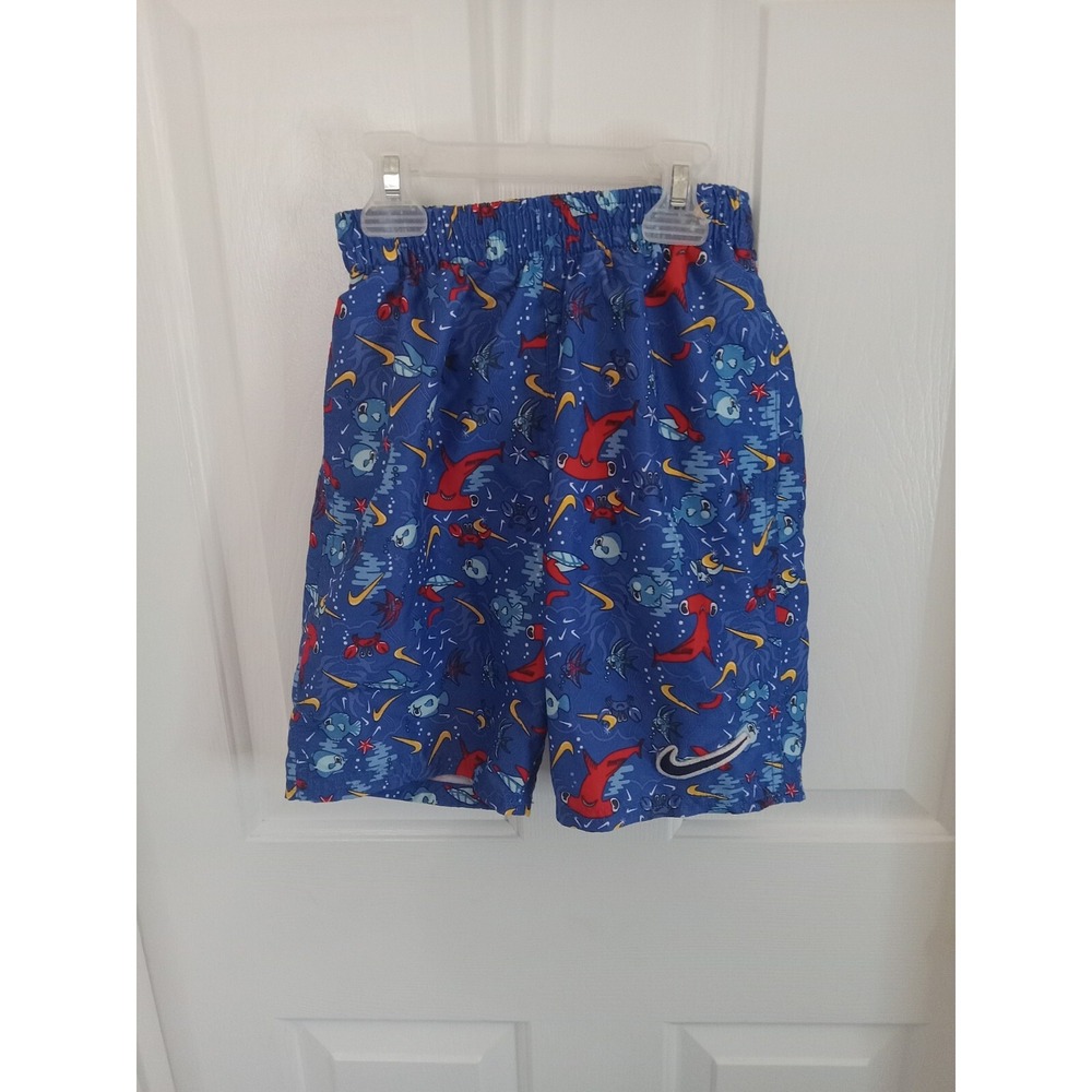 Nike‎ Little Boys Sea Friends Lap Volley Shorts Size Small Swim Trunks..